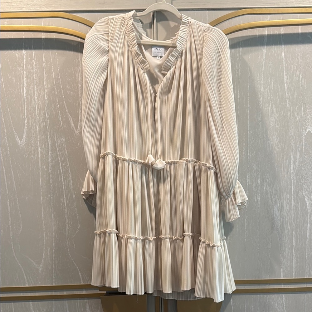 Misa Los Angeles Cream Mini Dress